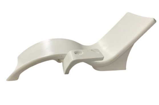 White In-pool Lounge with Connecting Table, Set of 2